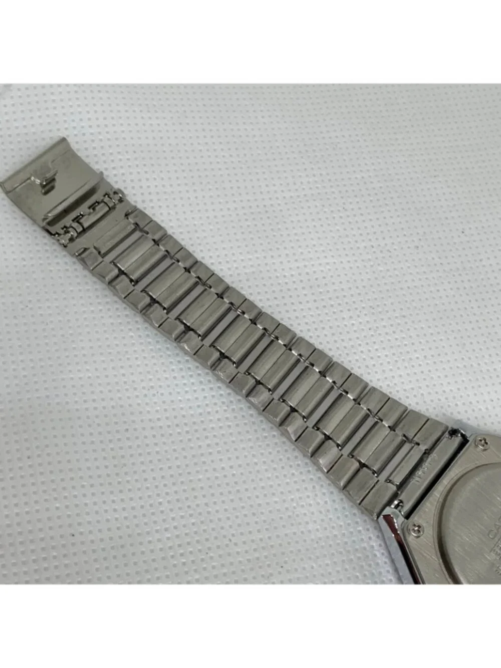 Vintage Casio Alarm Chrono WR digital watch 33mm silver tone 593 A158We running